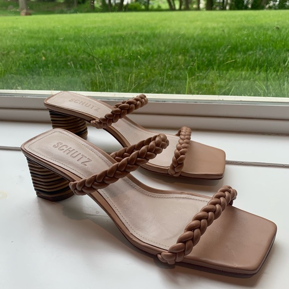 SCHUTZ Shoes - Tan Schutz Heeled Sandal Shoes